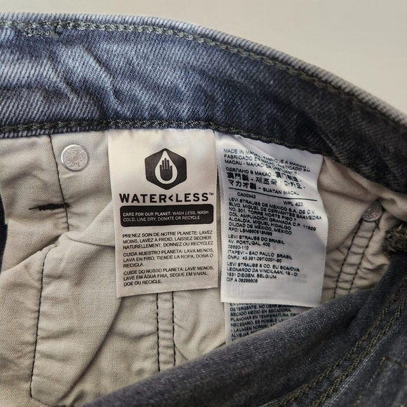 Levis Wmns Premium Black 501S Button Fly High Rise Skinny Jeans-Size 32x30 (NWT) - Picture 8 of 11